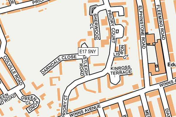 E17 5NY map - OS OpenMap – Local (Ordnance Survey)