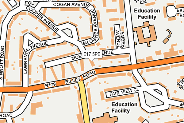E17 5PE map - OS OpenMap – Local (Ordnance Survey)