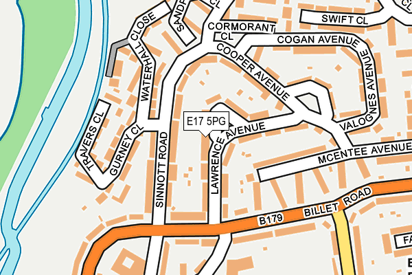 E17 5PG map - OS OpenMap – Local (Ordnance Survey)