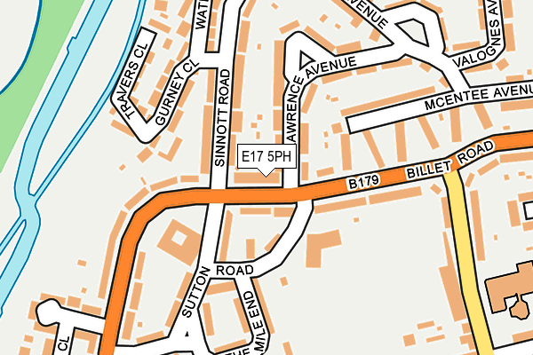 E17 5PH map - OS OpenMap – Local (Ordnance Survey)