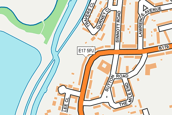 E17 5PJ map - OS OpenMap – Local (Ordnance Survey)