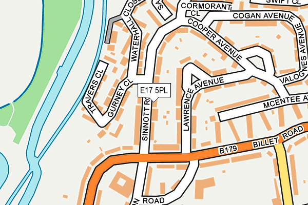 E17 5PL map - OS OpenMap – Local (Ordnance Survey)