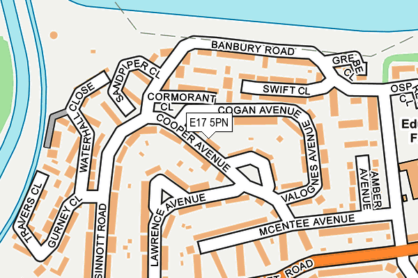 E17 5PN map - OS OpenMap – Local (Ordnance Survey)