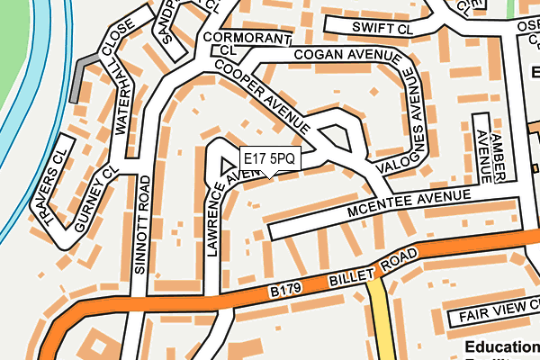 E17 5PQ map - OS OpenMap – Local (Ordnance Survey)