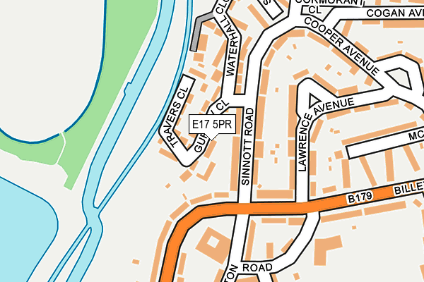 E17 5PR map - OS OpenMap – Local (Ordnance Survey)