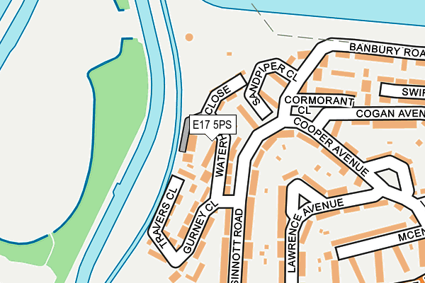 E17 5PS map - OS OpenMap – Local (Ordnance Survey)