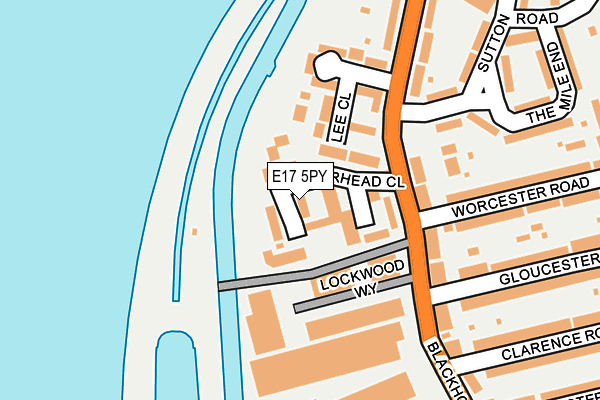 E17 5PY map - OS OpenMap – Local (Ordnance Survey)