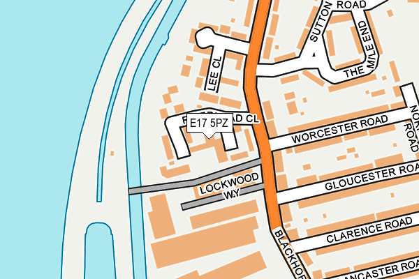 E17 5PZ map - OS OpenMap – Local (Ordnance Survey)
