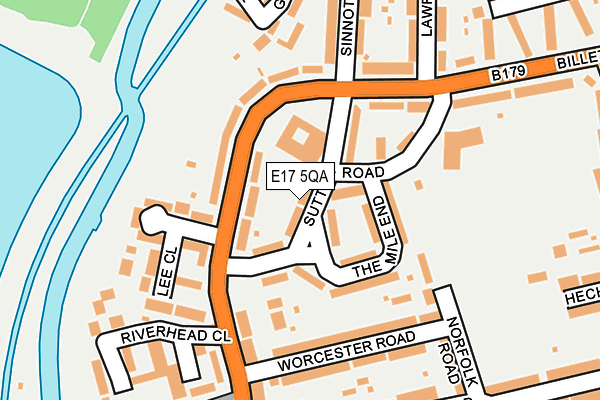 E17 5QA map - OS OpenMap – Local (Ordnance Survey)