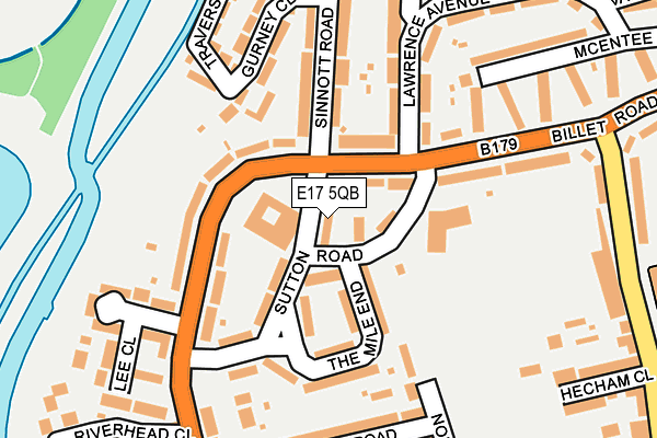 E17 5QB map - OS OpenMap – Local (Ordnance Survey)