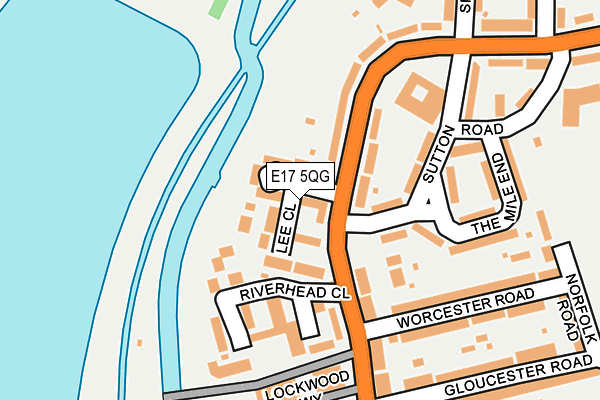 E17 5QG map - OS OpenMap – Local (Ordnance Survey)