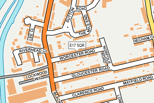 E17 5QR map - OS OpenMap – Local (Ordnance Survey)