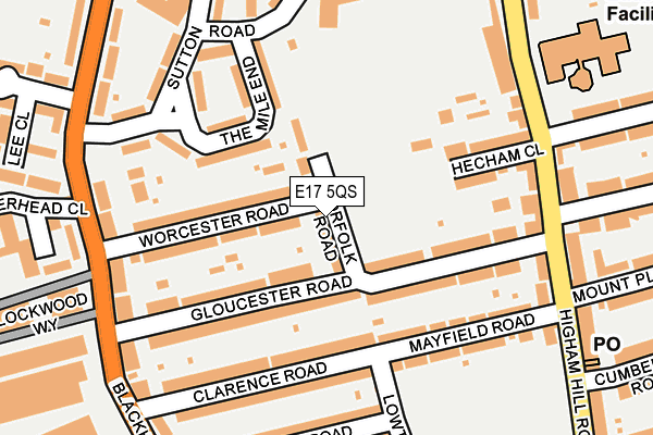 E17 5QS map - OS OpenMap – Local (Ordnance Survey)