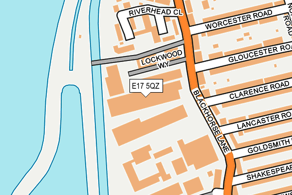 E17 5QZ map - OS OpenMap – Local (Ordnance Survey)