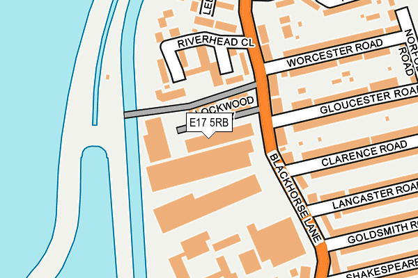 E17 5RB map - OS OpenMap – Local (Ordnance Survey)