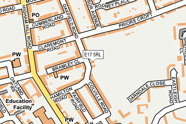 E17 5RL map - OS OpenMap – Local (Ordnance Survey)