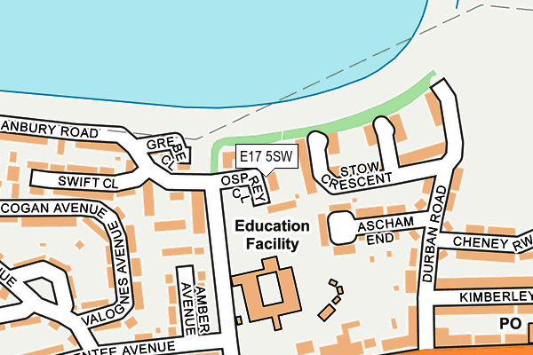 E17 5SW map - OS OpenMap – Local (Ordnance Survey)