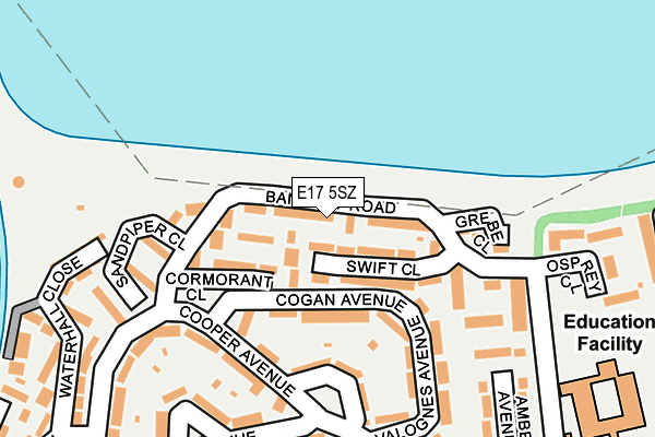 E17 5SZ map - OS OpenMap – Local (Ordnance Survey)