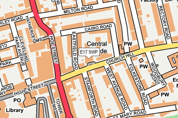 E17 5WP map - OS OpenMap – Local (Ordnance Survey)