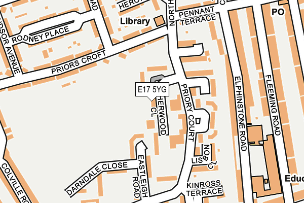 E17 5YG map - OS OpenMap – Local (Ordnance Survey)