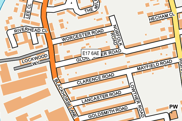 E17 6AE map - OS OpenMap – Local (Ordnance Survey)
