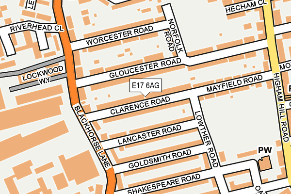 E17 6AG map - OS OpenMap – Local (Ordnance Survey)