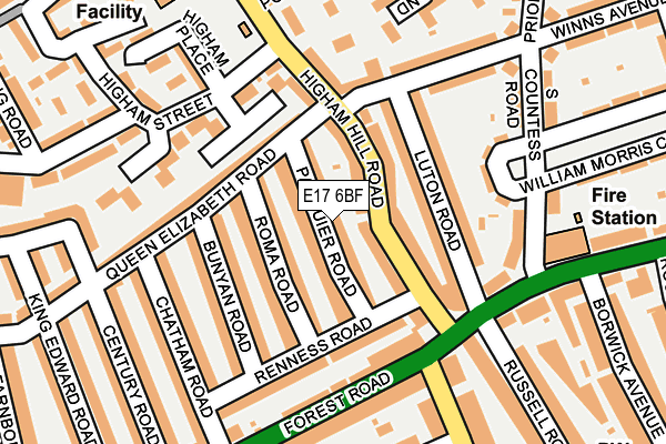 E17 6BF map - OS OpenMap – Local (Ordnance Survey)