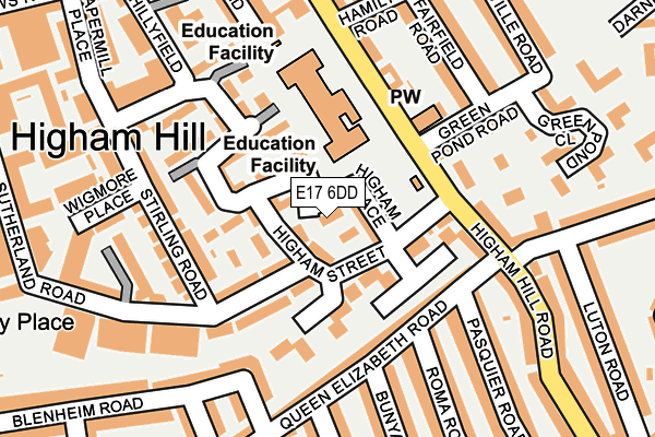 E17 6DD map - OS OpenMap – Local (Ordnance Survey)