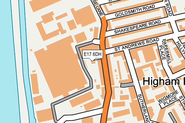 E17 6DH map - OS OpenMap – Local (Ordnance Survey)