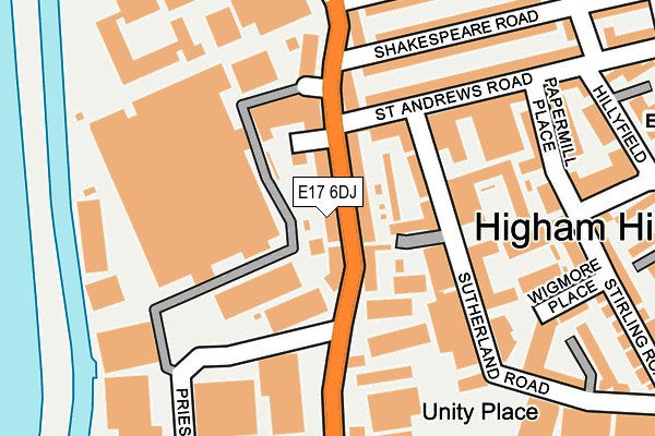 E17 6DJ map - OS OpenMap – Local (Ordnance Survey)