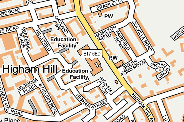 E17 6ED map - OS OpenMap – Local (Ordnance Survey)