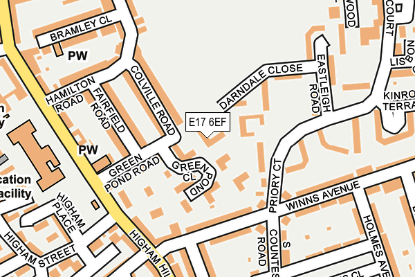 E17 6EF map - OS OpenMap – Local (Ordnance Survey)