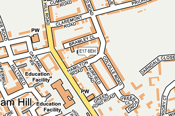 E17 6EH map - OS OpenMap – Local (Ordnance Survey)