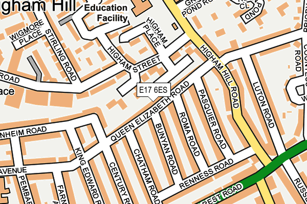 E17 6ES map - OS OpenMap – Local (Ordnance Survey)