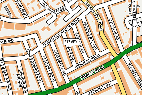 E17 6EY map - OS OpenMap – Local (Ordnance Survey)