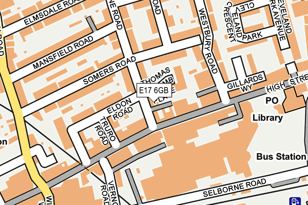 E17 6GB map - OS OpenMap – Local (Ordnance Survey)