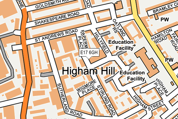 E17 6GH map - OS OpenMap – Local (Ordnance Survey)