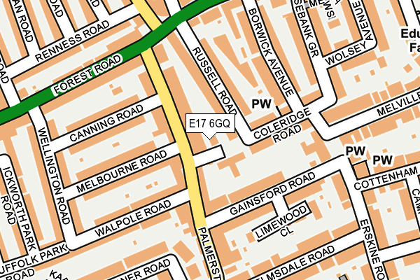 E17 6GQ map - OS OpenMap – Local (Ordnance Survey)