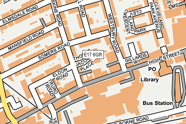 E17 6GR map - OS OpenMap – Local (Ordnance Survey)