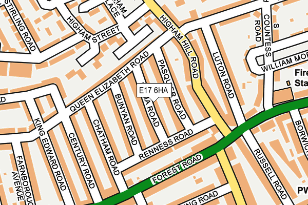 E17 6HA map - OS OpenMap – Local (Ordnance Survey)