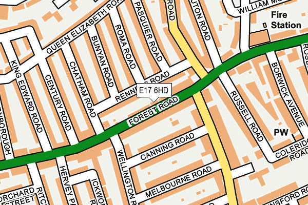 E17 6HD map - OS OpenMap – Local (Ordnance Survey)