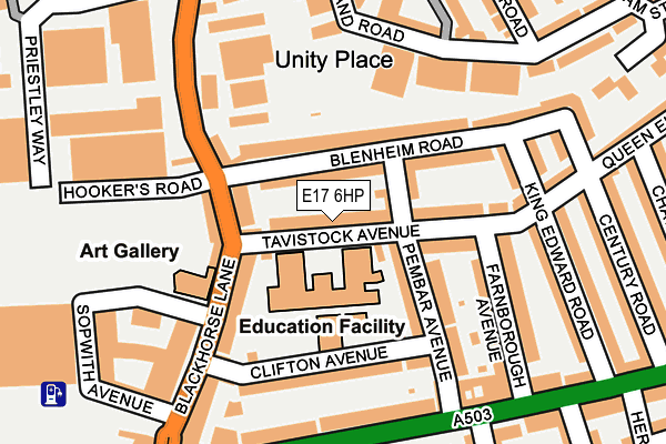 E17 6HP map - OS OpenMap – Local (Ordnance Survey)