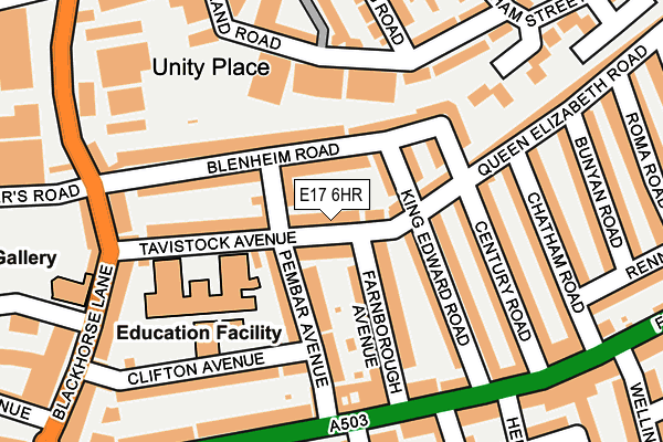 E17 6HR map - OS OpenMap – Local (Ordnance Survey)