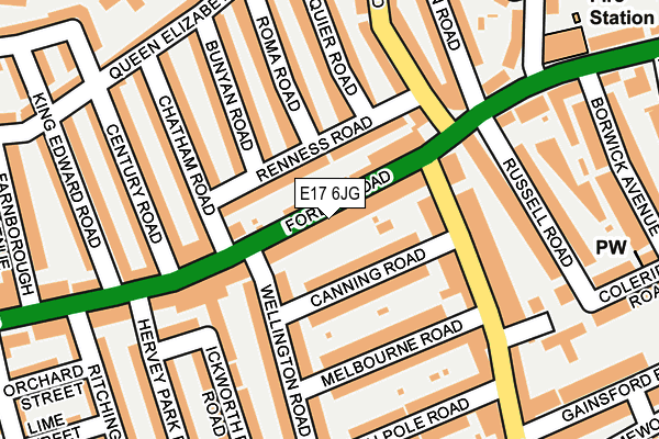 E17 6JG map - OS OpenMap – Local (Ordnance Survey)