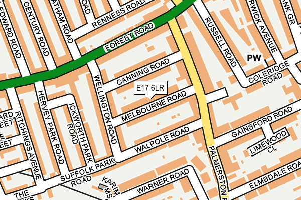 E17 6LR map - OS OpenMap – Local (Ordnance Survey)