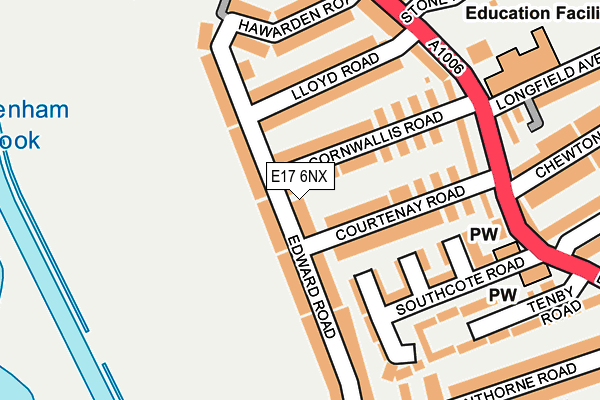 E17 6NX map - OS OpenMap – Local (Ordnance Survey)