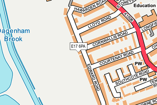 E17 6PA map - OS OpenMap – Local (Ordnance Survey)