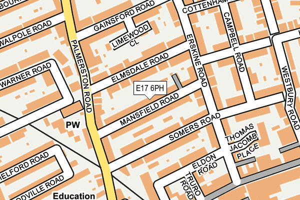 E17 6PH map - OS OpenMap – Local (Ordnance Survey)