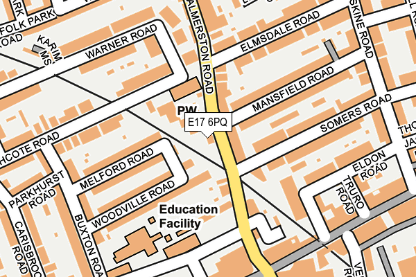 E17 6PQ map - OS OpenMap – Local (Ordnance Survey)