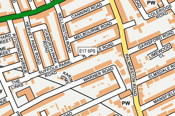 E17 6PS map - OS OpenMap – Local (Ordnance Survey)